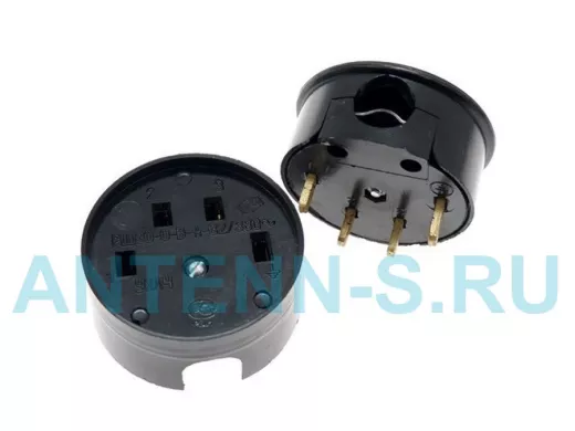 Разъем РШ-ВШ 32А 380В 3Р+РЕ (круглый) TDM