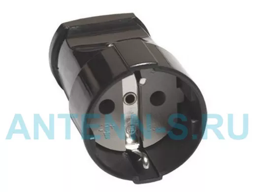 Кабельная розетка TDM 2П+3 16А 250В черная (1806-0032)