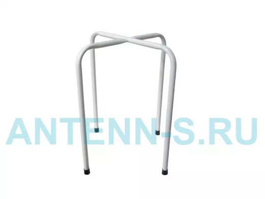 Каркас для табурета "TABURETTO-14908" БЕЛЫЙ с колпачками и отверстиями для крепления сиденья, 16мм