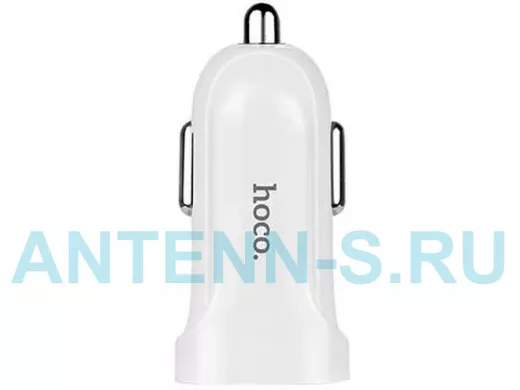 Автомобильный адаптер HOCO, Z2, 1 USB, 1500mA, пластик, кабель микро USB, цвет: белый