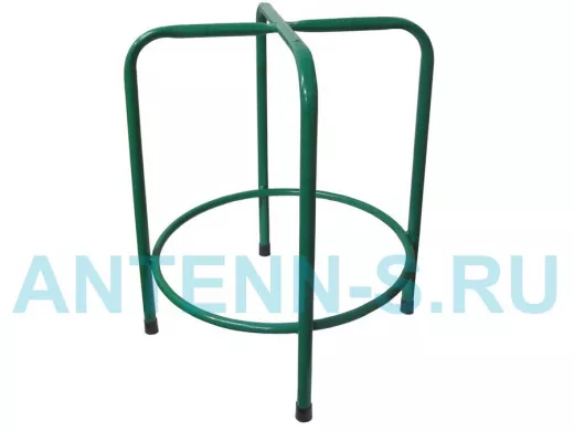 Каркас для табурета с подставкой для ног "TABURETTO-15107" ЗЕЛЁНЫЙ с колпачками, 16мм