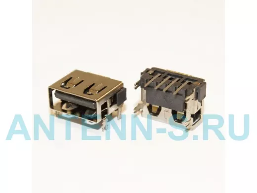 Разъём компьют: гнездо USB-A 4pin укороченное для ноутбуков