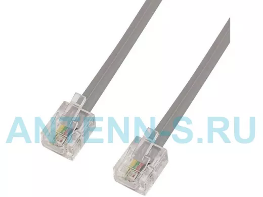 RJ-11 (6P-4C) 7m. white Телефонный кабель RUICHI КАБЕЛЬНАЯ ПРОДУКЦИЯ