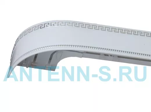 160см карниз ДНК Меандр 3 БЕЛЫЙ в индивид. упаковке ультракомпакт