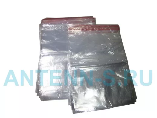 Пакет с защёлкой (замком)  300х400мм, "PKT-16651" грипперы с заст Zip-Lock 100шт (цена за 1шт)