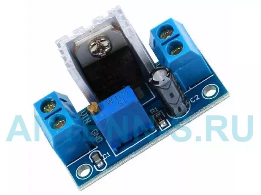Модуль DC-DC понижающий вход 4.5  40 В выход 1.2  37 В с регул. до 2А на LM317  "BP-16921"