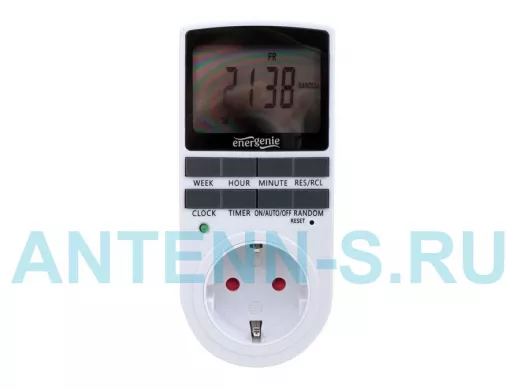 Таймер электрический Energenie EG-SST-01, LCD-дисплей 2,3, белый