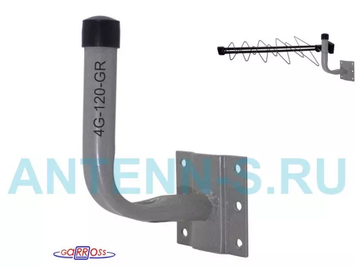 Кронштейн для крепления антенны на стене с вылетом  12см 