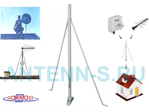 Кронштейн для антенны на любую крышу 