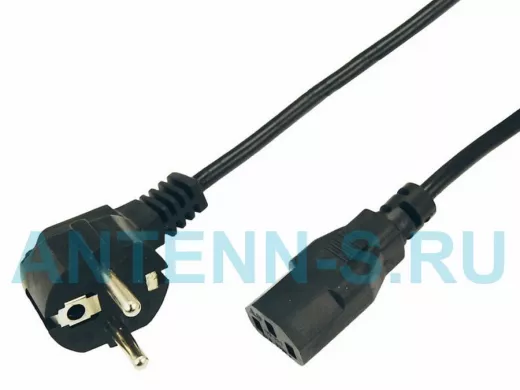 Кабель питания 3м с заземлением для компьютера Евро  0.75мм  (PE) R11-1122