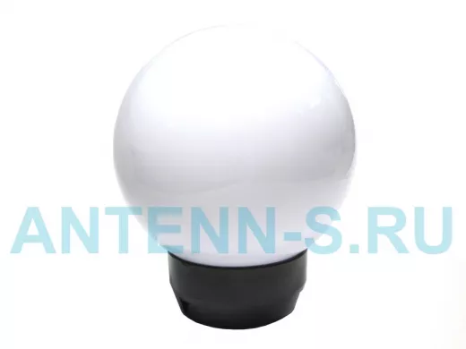 Светильник-ШАР садово-парковый , диам 150мм, молочный, UFP-R150A OPAL, с основанием UFP-A05AE BLACK