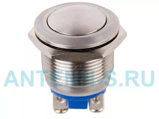 Кнопка  антивандальная диаметр 19мм  Б/Фикс (2с винт) (ON)-OFF сфера  REXANT