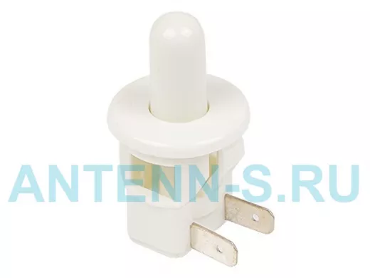 Выключатель-кнопка 250V 2.5А (2с) ON-(OFF)  Б/Фикс  белый (мебельная)  REXANT