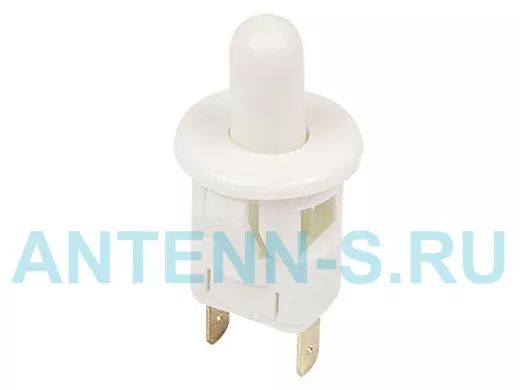 Выключатель-кнопка 250V 2.5А (2с) ON-(OFF)  Б/Фикс  белый (мебельная)  REXANT