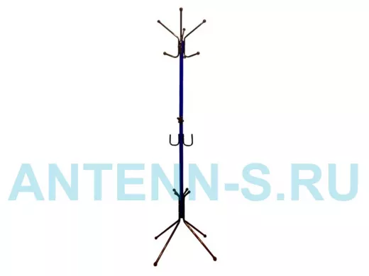 Вешалка напольная "VENAP-3 SLIDE" СИНИЙ/ЧЁРНЫЙ разборная 8 крючков сверху и 2 крючка под сумки