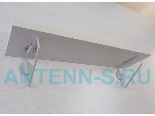 Полка для телефона, серый "LOFTOM 213730" полка 40х10 см, сосна выбеленная