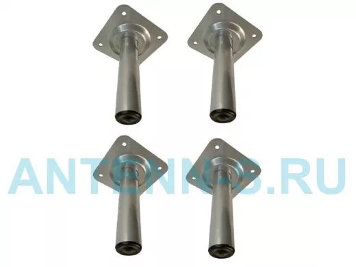 Прочная стальная ножка для стола, подставки, высота  15 см, серая, 4шт, диаметр 32мм 