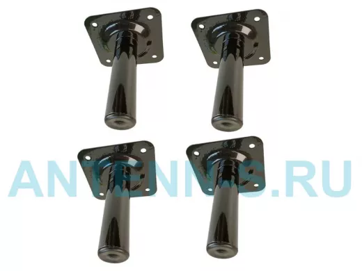 Прочная стальная ножка для стола, подставки, высота  15 см, черная,4шт, диаметр 32мм 