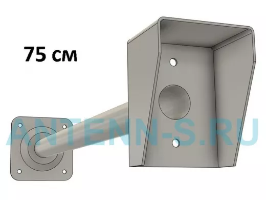 Стальной защитный козырек для кнопок выхода с вылетом от стены 75см 