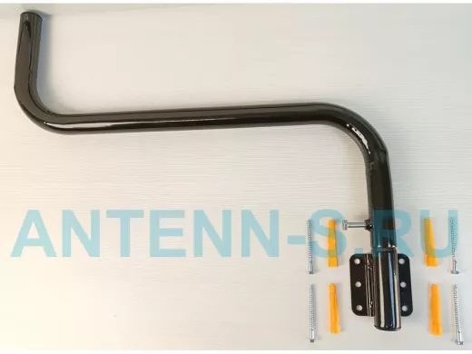 Кронштейн антенный поворотный, вылет 55 см, вверх 23 см "PROFIKRON-217024" черный, диаметр 32мм