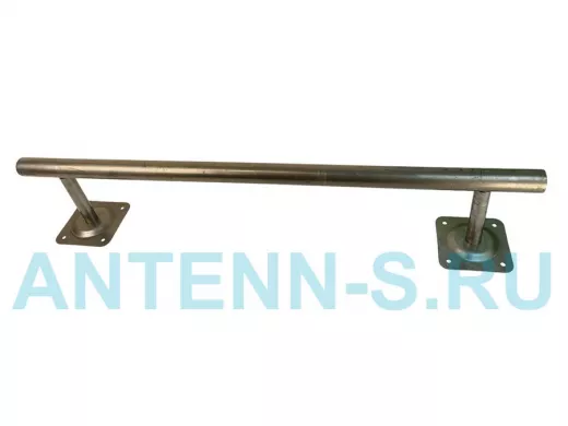 Поручень пристенный для зданий, длина  80см вылет 15см "ABIKREP-217052" серый, 2 опоры, диаметр 32мм