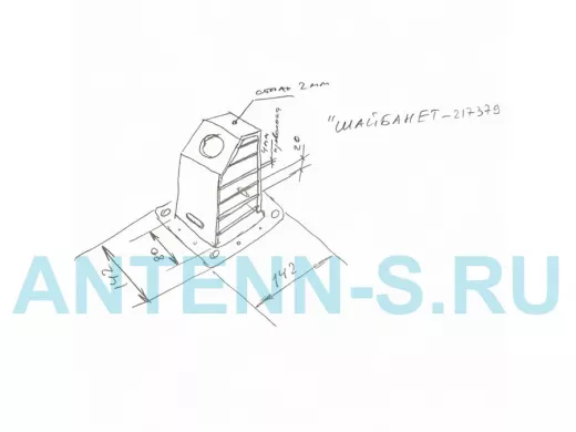 Колпак кожух для камеры видеонаблюдения, основание 14х14х20см 
