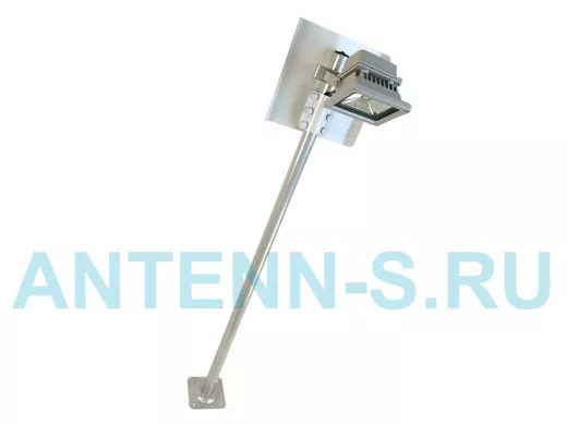 Кронштейн с козырьком для прожектора к стене, вылет 1 метр, диаметр 32мм 