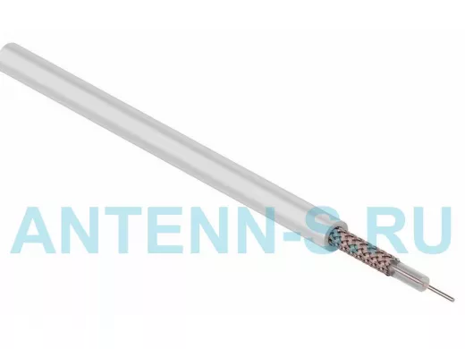 РК-75-3-32А кабель коаксиальный 75 Ом, (бухта 300м), белый  REXANT