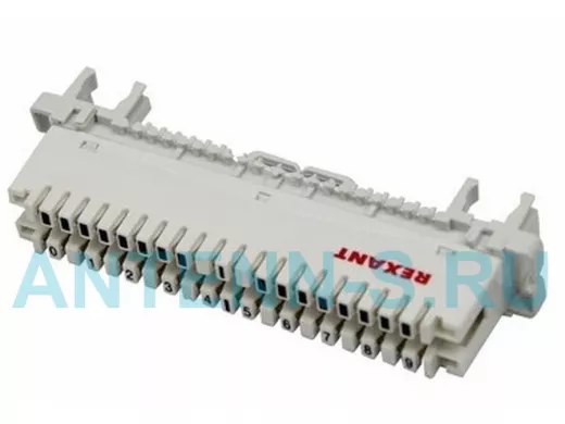 Плинт 10 pin размыкаемый, маркировка 0-9, универсальный (монтаж на рейку+ хомут)  REXANT