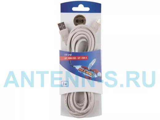 Шнур  шт. mini USB - шт. USB-A 3M  REXANT