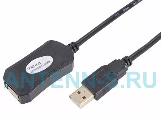 Кабель удлинитель активный USB  10метров  REXANT, 10М, USB 2.0