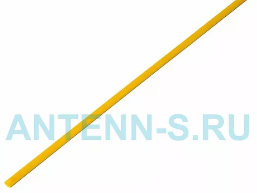 2.5 / 1.25 мм 1м термоусадка жёлтая  REXANT