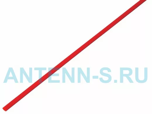 2.5 / 1.25 мм 1м термоусадка красная  REXANT