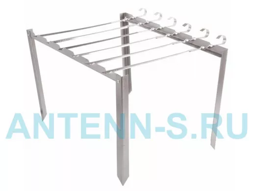 Подставка под шампура с 6 шампурами в чехле СОКОЛ