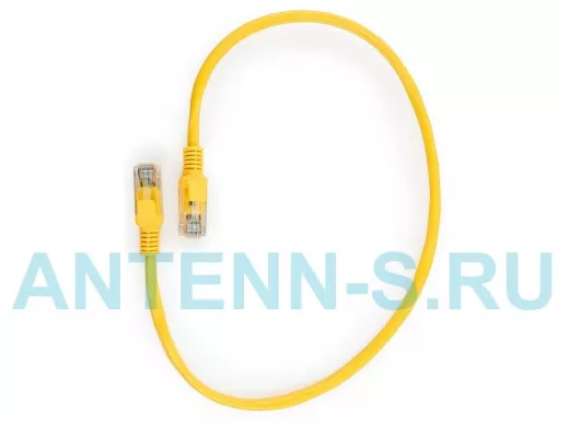 Патч-корд Cablexpert PP10-0.25M/Y кат.5e, 0.25 м, литой, медный UTP,многожильный (желтый) PP10-0.25M
