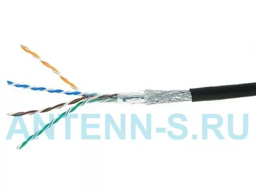 Кабель Cablexpert, SFTP5e, 4 пары, 0.51 мм, медь, однож., экран, оплётка, 305 м, для внешней проклад