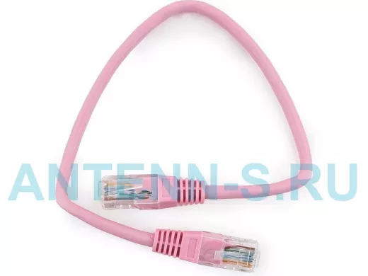 Патч-корд Cablexpert PP12-0.25M/RO кат.5e, 0.25м, UTP, литой, многожильный (розовый) PP12-0.25M/RO