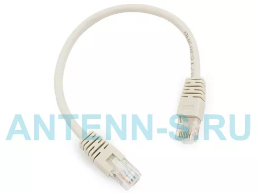 Патч-корд Cablexpert PP6U-0.25M кат.6, 0.25м, UTP, литой, многожильный (серый) PP6U-0.25M
