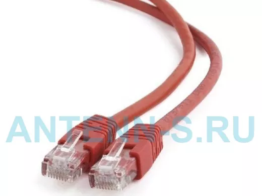 Патч-корд Cablexpert PP6U-0.5M/R кат.6, 0.5м, UTP литой, многожильный (красный) PP6U-0.5M/R