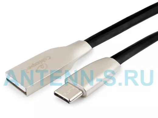 Шнур USB / Type-C Cablexpert CC-G-USBC01Bk-0.5M,AM/Type-C, серия Gold, длина 0.5м, черный