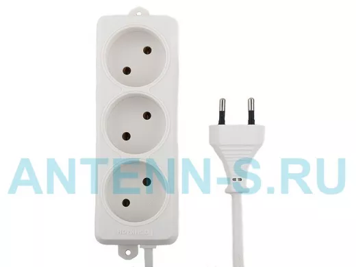 Сетевой удлинитель  Гарнизон  EL-E3-W-5, 3 розетки  допустимый ток 6А, длина 5м. EL-E3-W-5