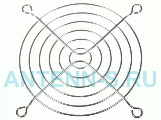 Решётка вентилятора: 92 х 92 мм (6 колец, 4 отв, метал, хром) K-G09A06-4HA