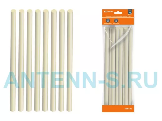 Клеевые стержни, диаметр 11,3мм, длина 300мм, 8 шт, "Алмаз" TDM цена за 1 упаковку