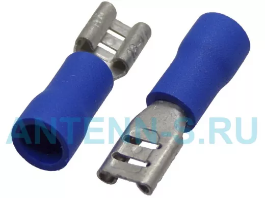 Гнездо плоское 6,3х0,8 синее    (100шт)351