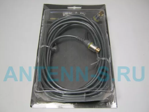 BW1575 Видеокабель Silwer-line S-VHS GOLD вилка/S-VHS GOLD вилка, 5 м  4pin