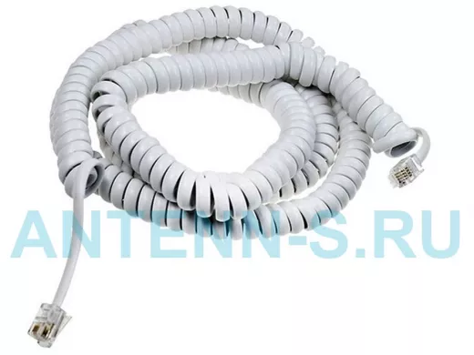 Телефонный кабель витой 15м белый