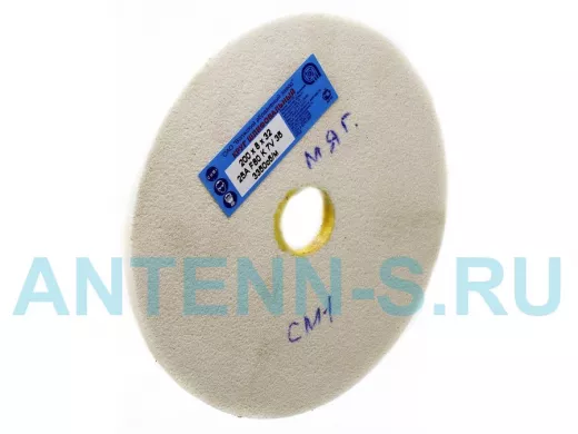 Круг шлифовальный 200х8х32 25A F80 k 7v 35  СМ1 (мягкий)  3350об/сек для круглошл.станка "ABI-56447"