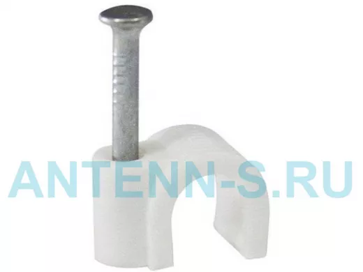 Скоба 3мм (50шт) тип А электроустановочная для круглого кабеля "Mego"