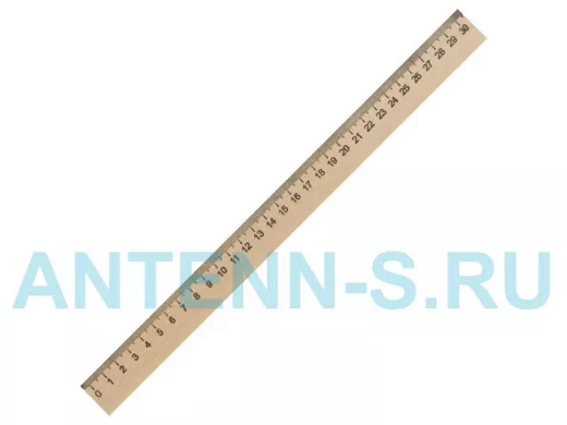 Линейка деревянная 30 см, "BR-75812"