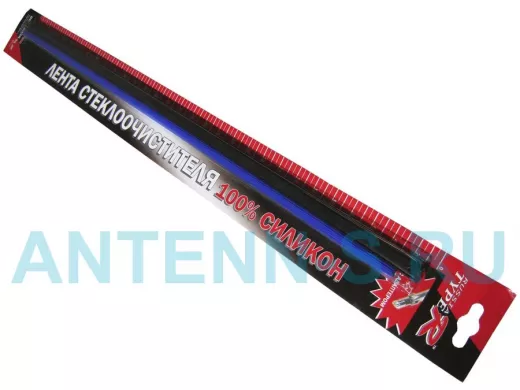 Лента стеклоочистителя (пара) силиконовая с адаптером 60 см синяя RTR 06120 Multi Edge